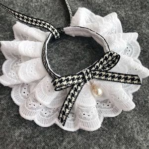 Pet collar laced